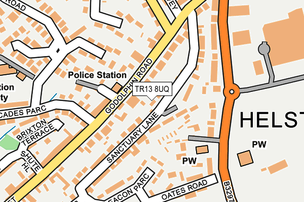 TR13 8UQ map - OS OpenMap – Local (Ordnance Survey)