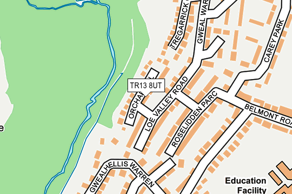 TR13 8UT map - OS OpenMap – Local (Ordnance Survey)