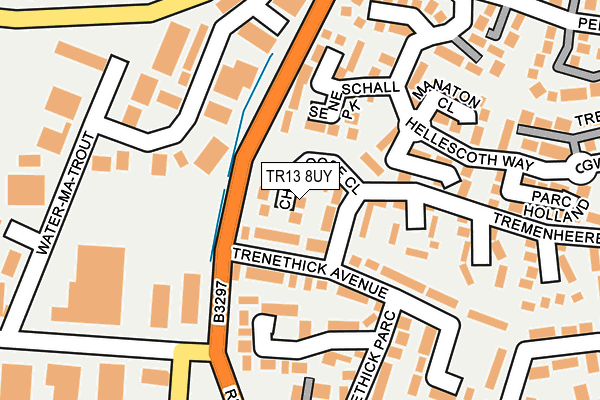 TR13 8UY map - OS OpenMap – Local (Ordnance Survey)