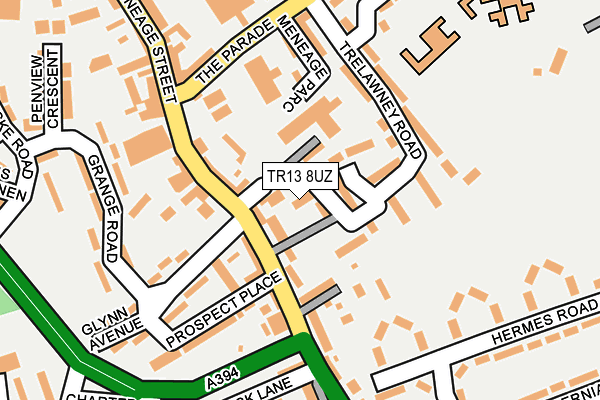 TR13 8UZ map - OS OpenMap – Local (Ordnance Survey)