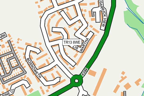 TR13 8WE map - OS OpenMap – Local (Ordnance Survey)