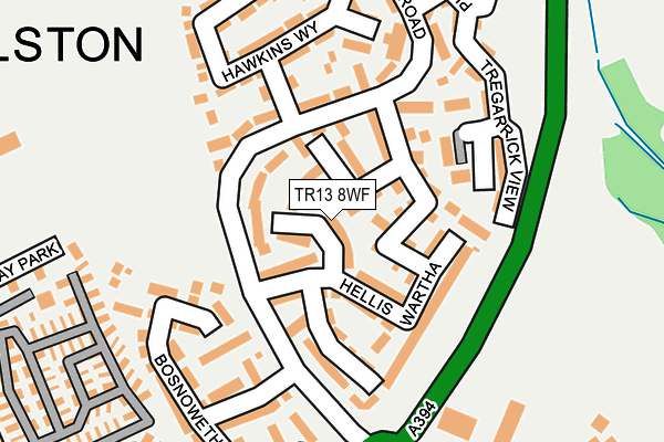 TR13 8WF map - OS OpenMap – Local (Ordnance Survey)