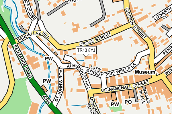 TR13 8YJ map - OS OpenMap – Local (Ordnance Survey)
