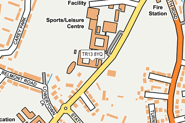 TR13 8YQ map - OS OpenMap – Local (Ordnance Survey)