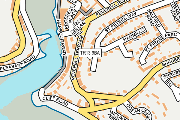TR13 9BA map - OS OpenMap – Local (Ordnance Survey)
