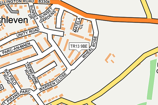 TR13 9BE map - OS OpenMap – Local (Ordnance Survey)