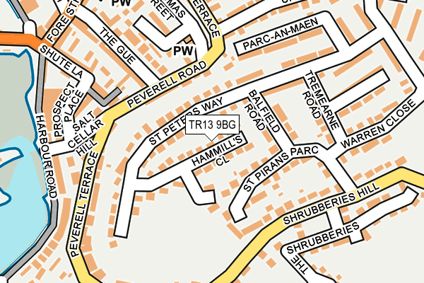 TR13 9BG map - OS OpenMap – Local (Ordnance Survey)