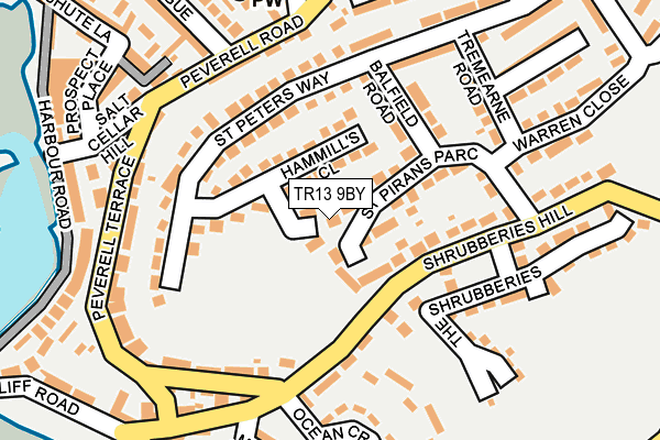 TR13 9BY map - OS OpenMap – Local (Ordnance Survey)