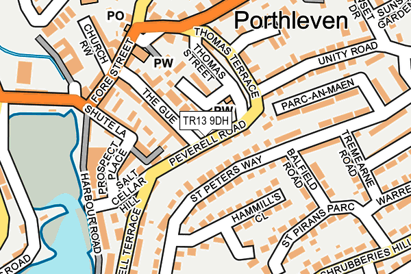 TR13 9DH map - OS OpenMap – Local (Ordnance Survey)