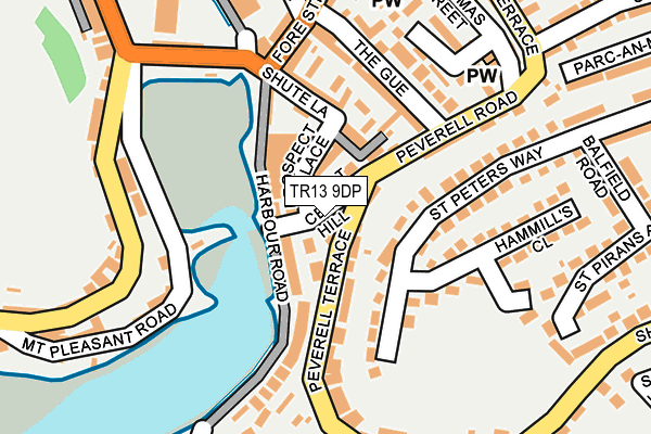 TR13 9DP map - OS OpenMap – Local (Ordnance Survey)