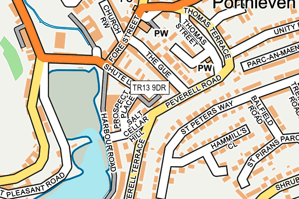 TR13 9DR map - OS OpenMap – Local (Ordnance Survey)