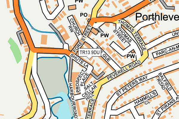 TR13 9DU map - OS OpenMap – Local (Ordnance Survey)