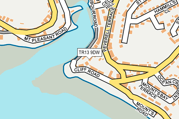 TR13 9DW map - OS OpenMap – Local (Ordnance Survey)