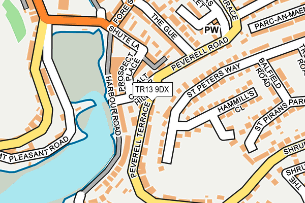 TR13 9DX map - OS OpenMap – Local (Ordnance Survey)