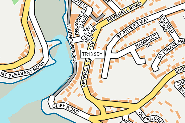 TR13 9DY map - OS OpenMap – Local (Ordnance Survey)