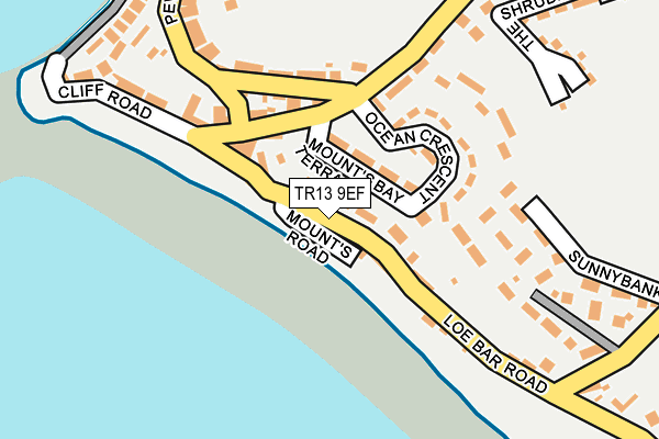 TR13 9EF map - OS OpenMap – Local (Ordnance Survey)