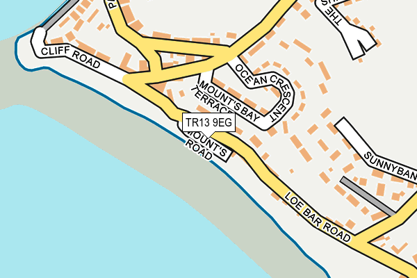 TR13 9EG map - OS OpenMap – Local (Ordnance Survey)