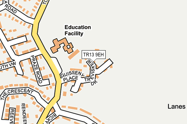 TR13 9EH map - OS OpenMap – Local (Ordnance Survey)
