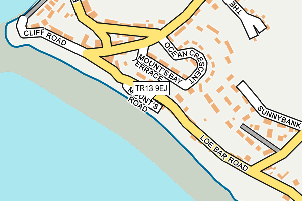 TR13 9EJ map - OS OpenMap – Local (Ordnance Survey)