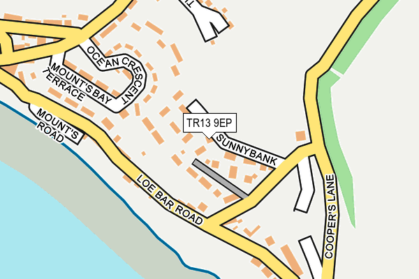 TR13 9EP map - OS OpenMap – Local (Ordnance Survey)