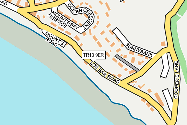 TR13 9ER map - OS OpenMap – Local (Ordnance Survey)