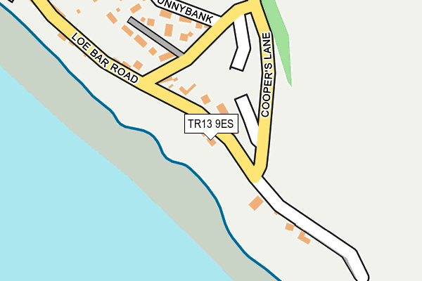 TR13 9ES map - OS OpenMap – Local (Ordnance Survey)