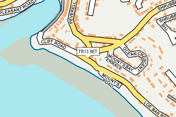 TR13 9ET map - OS OpenMap – Local (Ordnance Survey)