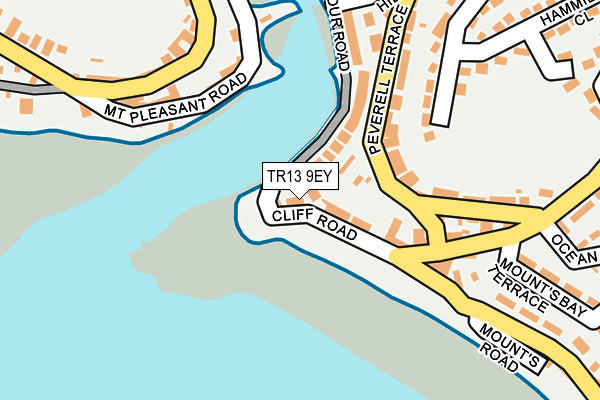 TR13 9EY map - OS OpenMap – Local (Ordnance Survey)