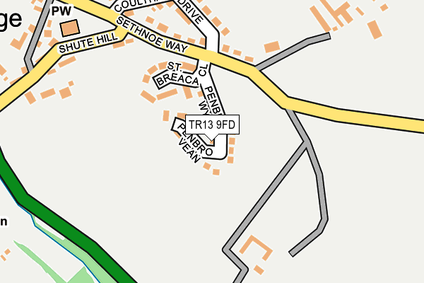TR13 9FD map - OS OpenMap – Local (Ordnance Survey)