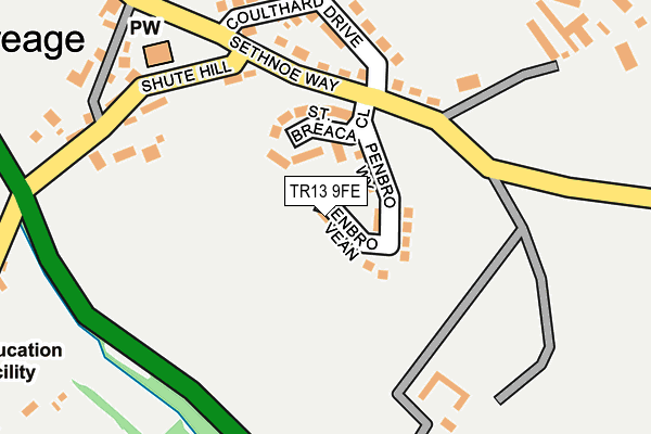 TR13 9FE map - OS OpenMap – Local (Ordnance Survey)