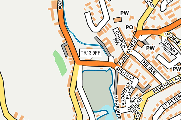 TR13 9FF map - OS OpenMap – Local (Ordnance Survey)