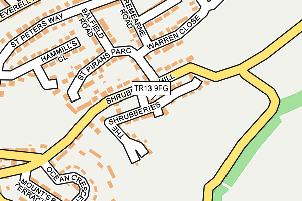 TR13 9FG map - OS OpenMap – Local (Ordnance Survey)