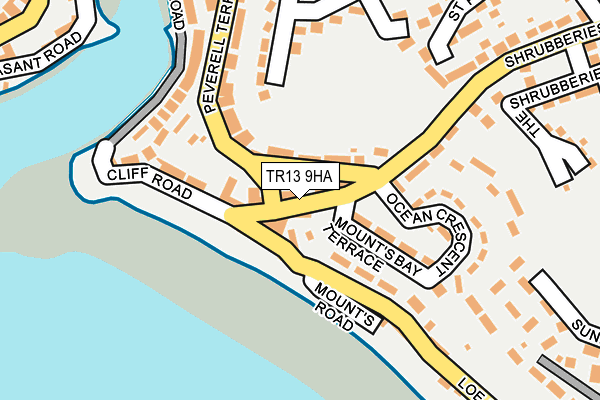 TR13 9HA map - OS OpenMap – Local (Ordnance Survey)