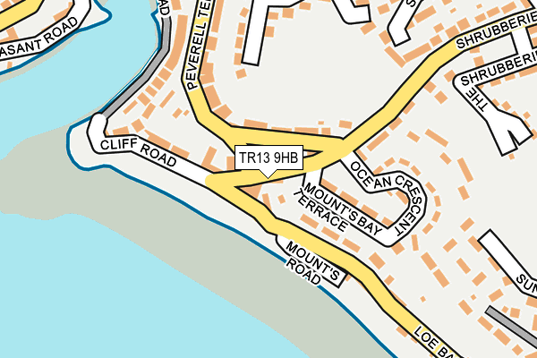 TR13 9HB map - OS OpenMap – Local (Ordnance Survey)