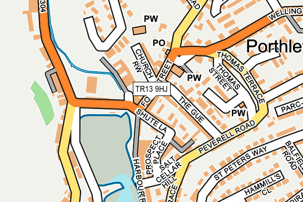 TR13 9HJ map - OS OpenMap – Local (Ordnance Survey)