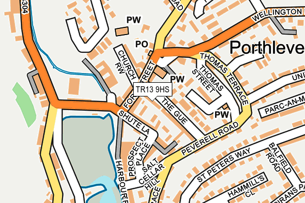 TR13 9HS map - OS OpenMap – Local (Ordnance Survey)