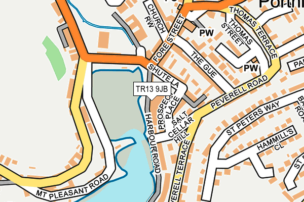 TR13 9JB map - OS OpenMap – Local (Ordnance Survey)