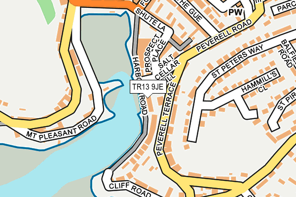TR13 9JE map - OS OpenMap – Local (Ordnance Survey)
