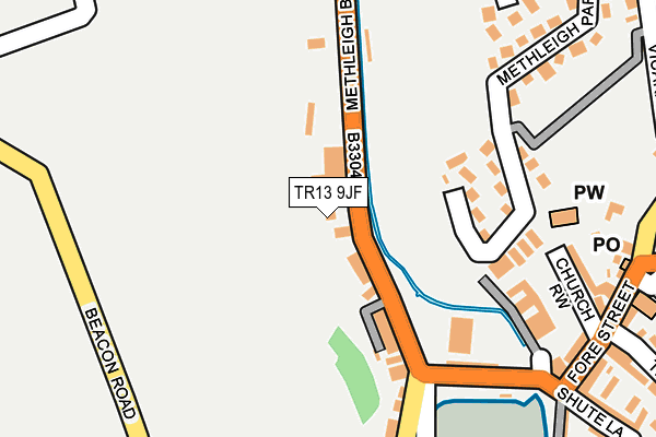 TR13 9JF map - OS OpenMap – Local (Ordnance Survey)