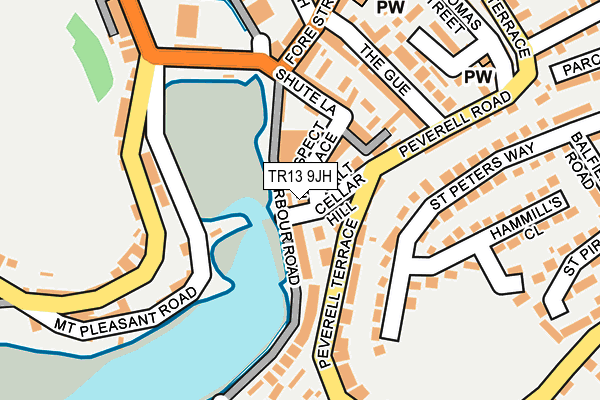 TR13 9JH map - OS OpenMap – Local (Ordnance Survey)