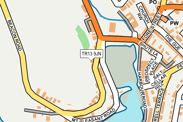 TR13 9JN map - OS OpenMap – Local (Ordnance Survey)