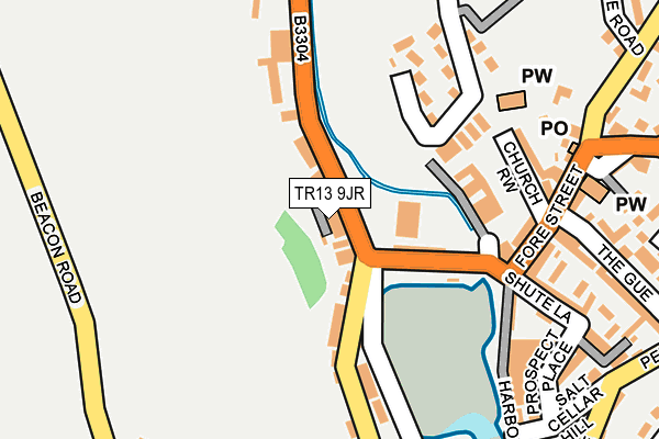 TR13 9JR map - OS OpenMap – Local (Ordnance Survey)