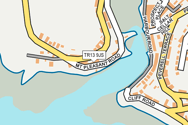 TR13 9JS map - OS OpenMap – Local (Ordnance Survey)