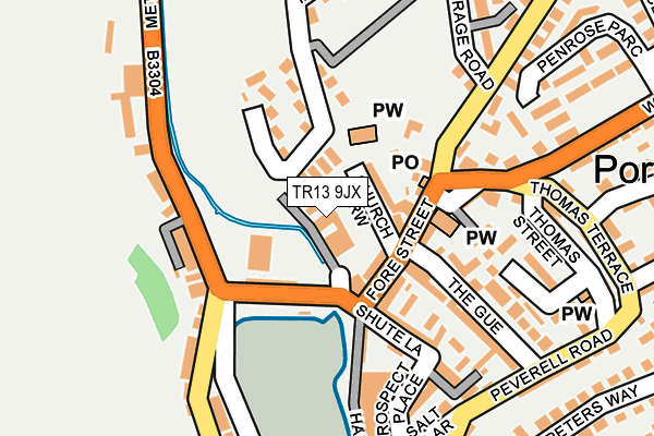 TR13 9JX map - OS OpenMap – Local (Ordnance Survey)