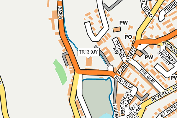 TR13 9JY map - OS OpenMap – Local (Ordnance Survey)