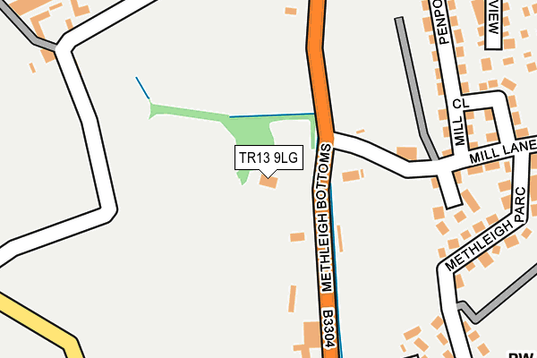 TR13 9LG map - OS OpenMap – Local (Ordnance Survey)