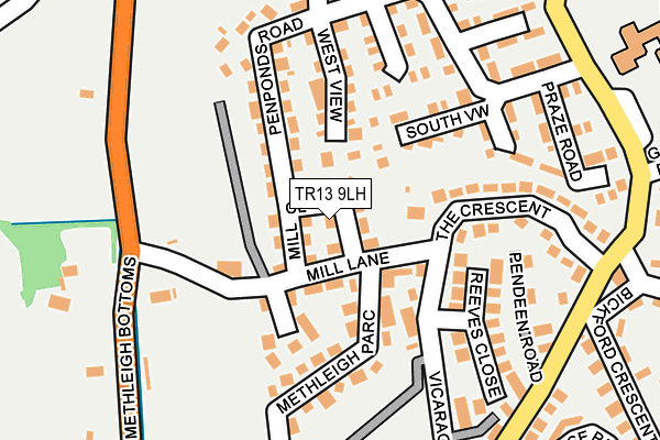 TR13 9LH map - OS OpenMap – Local (Ordnance Survey)