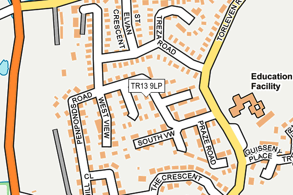 TR13 9LP map - OS OpenMap – Local (Ordnance Survey)