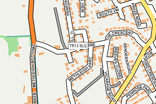 TR13 9LQ map - OS OpenMap – Local (Ordnance Survey)