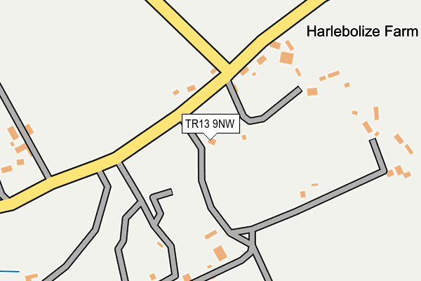 TR13 9NW map - OS OpenMap – Local (Ordnance Survey)